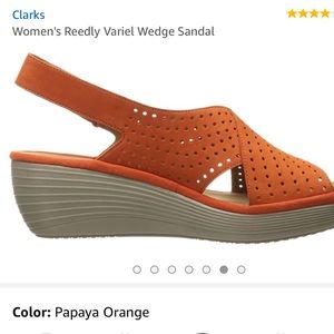 😍clarks Reedly Variel Wedge Sandals
